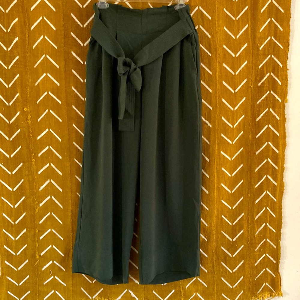 Madewell Huston evergreen cropped pull-on pant